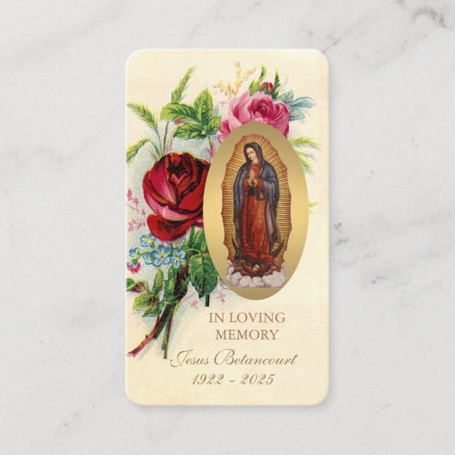 Religiöse Jungfrau Mary Guadalupe Katholische Beer Begleitkarte (Vorderseite)