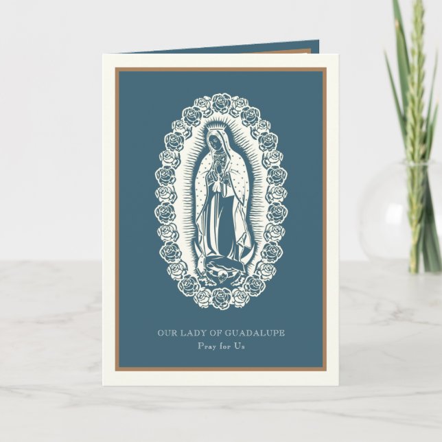 Religiöse Jungfrau Mary Guadalupe Spanische Festka Karte (Vorderseite)