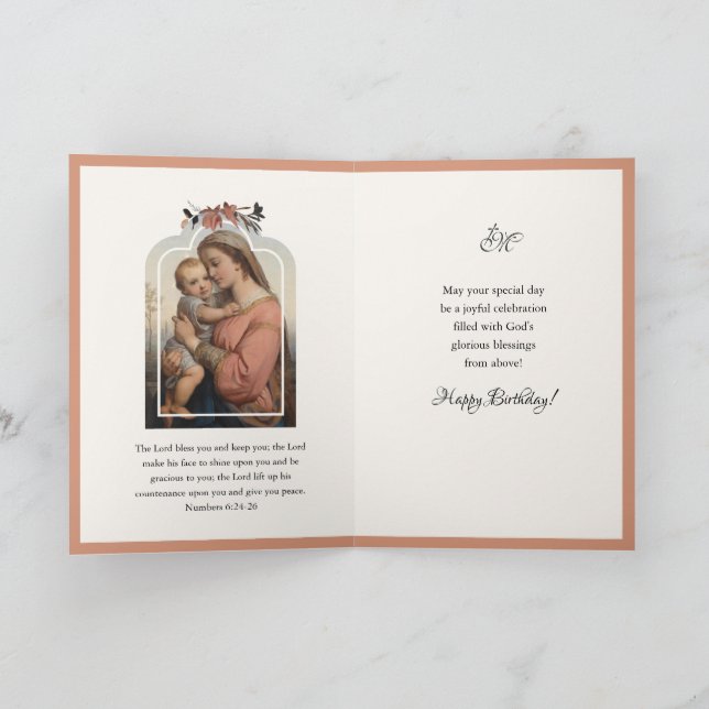 Religiöse Jungfrau Mary Jesus Gebetsschrift Karte (Innenseite)