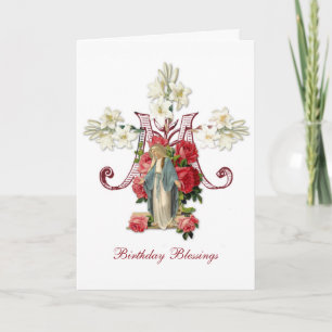 Religiöse Jungfrau Mary Katholic Vintag Karte