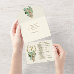 Religiöse Jungfrau Mary Lourdes Birthday All In One Einladung