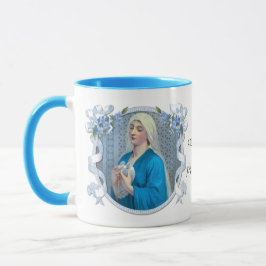 Religiöse Jungfrau Mary mit Doves Katholic Tasse