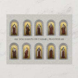 Religiöse Karmeliter Heilige Gemälde Nun Priester Postkarte