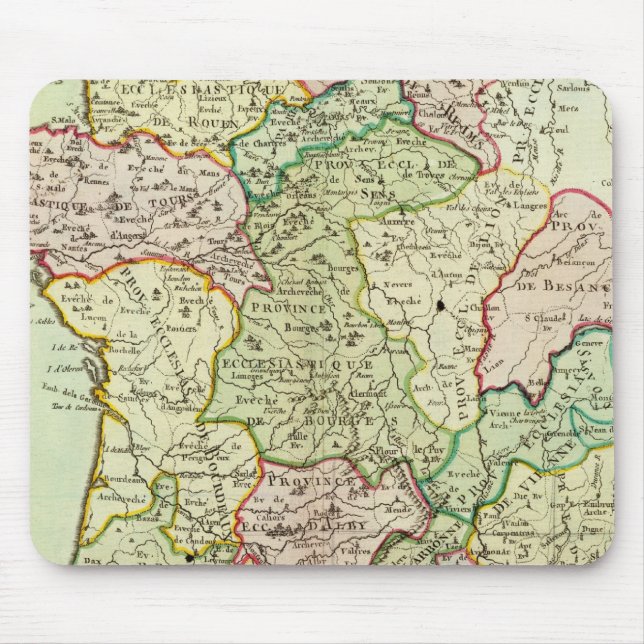 Religiöse Karte Frankreichs Mousepad (Vorne)