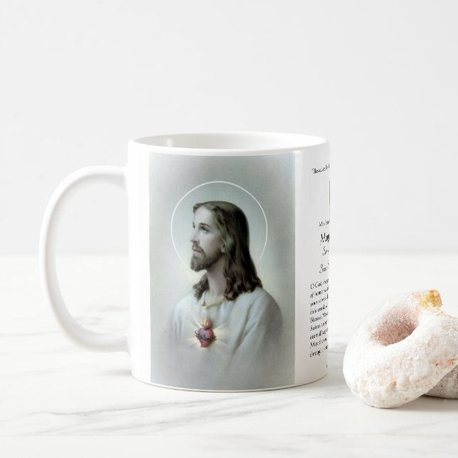 Religiöse katholische Beerdigungsdenkmal Jesus Kaffeetasse (Mit Donut)