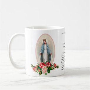Religiöse katholische Beerdigungsdenkmal Maria Kaffeetasse