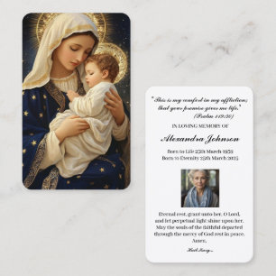 Religiöse katholische Gebets-Jungfrau Maria Visite Visitenkarte