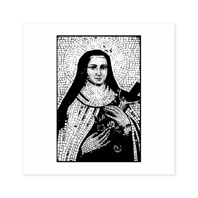 Religiöse Katholische St. Therese Carmelite Nun Ro Gummistempel (Prägung)