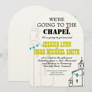 Religiöse Kirche Wir gehen zur Kapellhochzeit Einladung