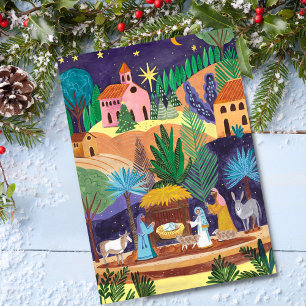 Religiöse Krippe Ruhm zu Gott Weihnachten