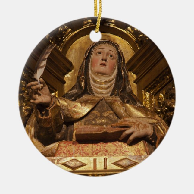 Religiöse Kunst, die Santa Teresa repräsentiert Keramikornament (Vorne)