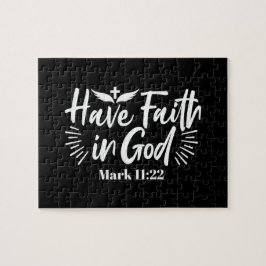 Religiöse Kunst: Glauben an Gottes Schriftendesign Puzzle