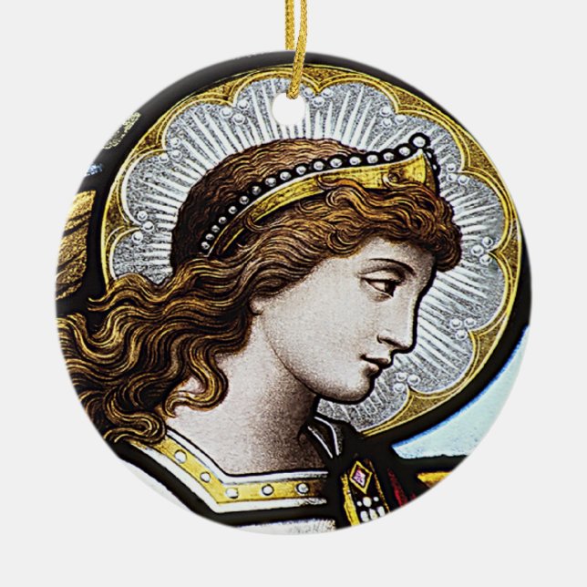 RELIGIÖSE KUNST-VERZIERUNGEN KERAMIKORNAMENT (Vorne)