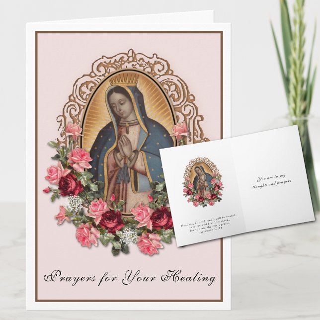 Religiöse Lady of Guadalupe für die Heilkarte Karte (Our Lady of Guadalupe Healing Prayer Greeting Get Well card)