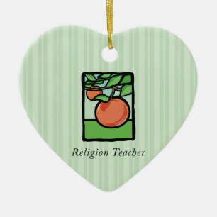 Religiöse Lehrerin danke Ihnen, Apple Keramik Ornament