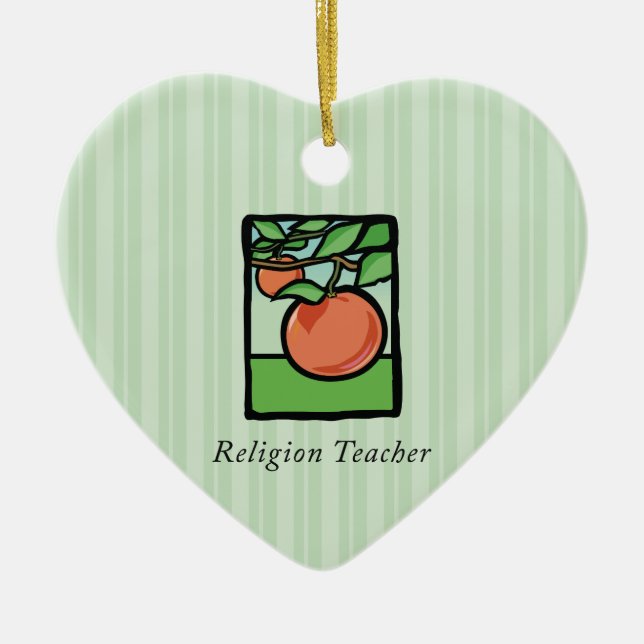 Religiöse Lehrerin danke Ihnen, Apple Keramik Ornament (Vorne)