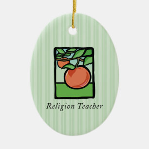 Religiöse Lehrerin danke Ihnen, Apple Keramik Ornament