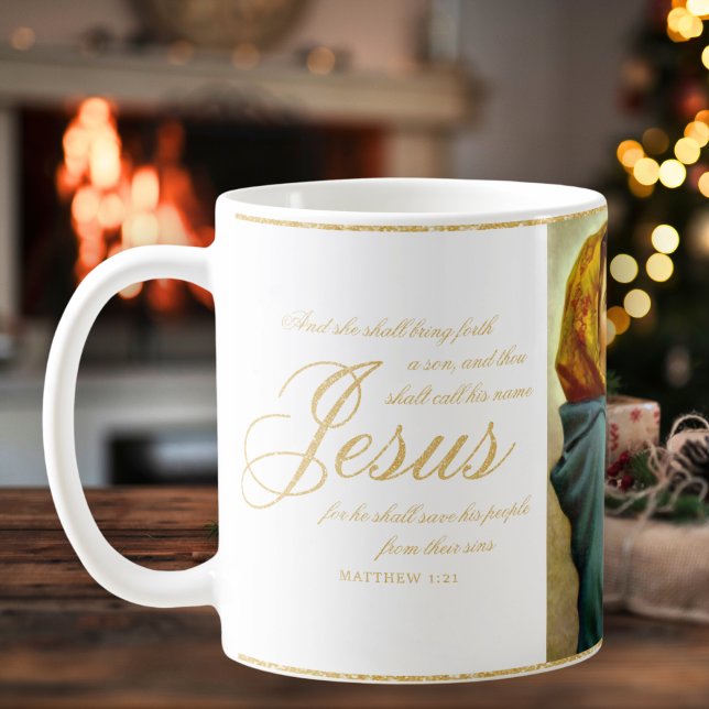Religiöse Madonna & Child Katholische Weihnachtsge Kaffeetasse (Madonna and Child religious Christmas coffee cup gift for Christians and Catholics)
