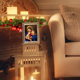 Religiöse Madonna und Kind Traditionelles Weihnach Poster