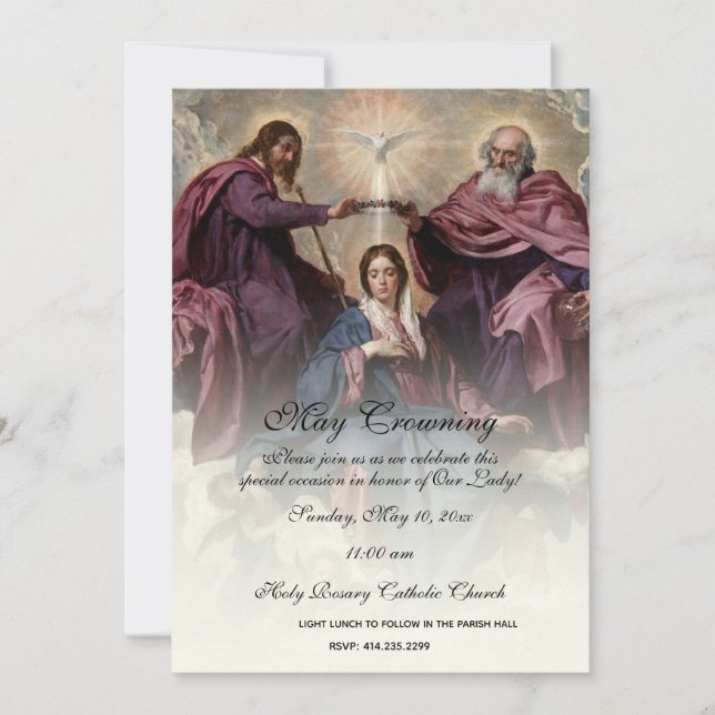 Religiöse Mai zum Tag der Mütter Einladung (Vorderseite)