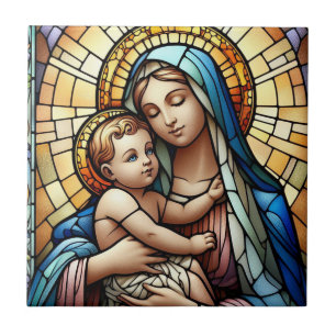 Religiöse Mutter und Kind Fliese