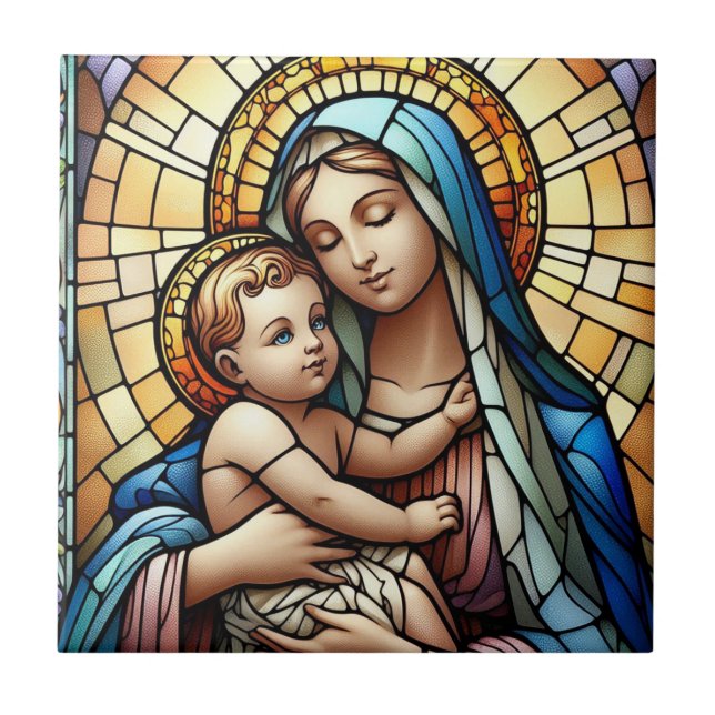 Religiöse Mutter und Kind Fliese (Vorderseite)