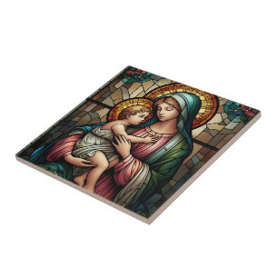 Religiöse Mutter und Kind Fliese