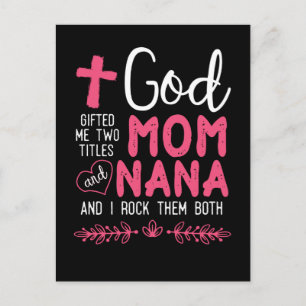 Religiöse Nana und Mama Christlich Großmutter Postkarte