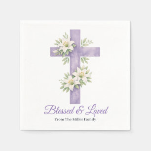 Religiöse Oster-Segen Muttertags-Kreuz Serviette