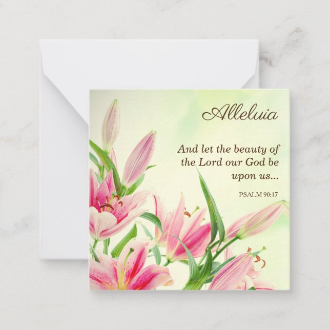 Religiöse Osterkarten - Linsen Alleluia Mitteilungskarte (Vorderseite)