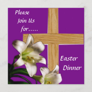 Religiöse Ostern-Abendessen-Einladung Einladung