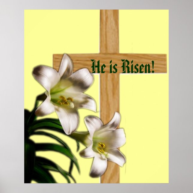 Religiöse Osterposter Print - Er ist Risen! Poster (Vorne)