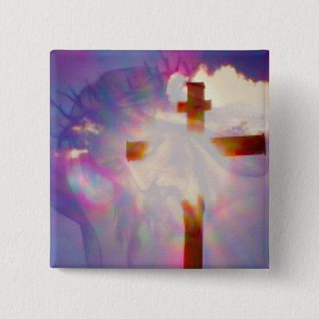 Religiöse Osterschaltfläche Button (Vorderseite)