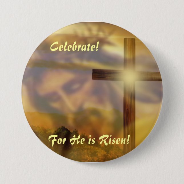 Religiöse Osterschaltfläche "Er ist Risen" Button (Vorderseite)