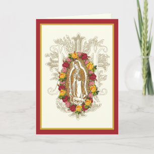 Religiöse Rosen Jungfrau Guadalupe Spanische Karte