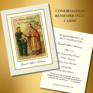 Religiöse Sacrament Confirmation Boy Holy Card — Begleitkarte