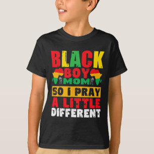 Religiöse schwarze Boy Mom Mama Schwarze Geschicht T-Shirt