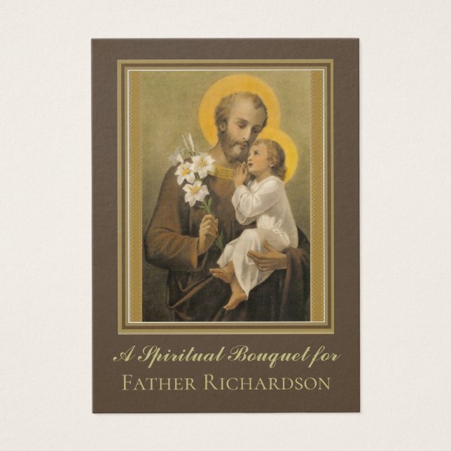 Religiöse spirituelle Bouquet Gebete Heilige Karte (Vorderseite)