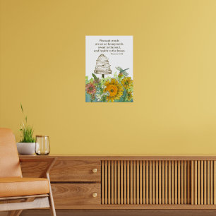 Religiöse Sprichwörter Schrift Herbstliche Blume Poster