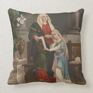 Religiöse St. Anna Jungfrau Maria Vintage Kissen