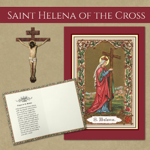 Religiöse St. Helen Helena Gebet Vintage Karte