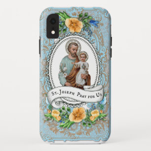 Religiöse St. Joseph Baby Jesus Vintage Blumen Case-Mate iPhone Hülle