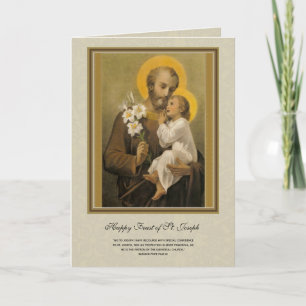 Religiöse St. Joseph Feier Katholische Gebetskarte Karte