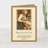 Religiöse St. Joseph Festmahlkarte
