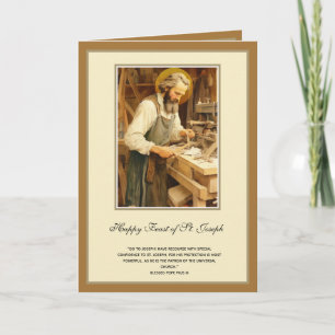 Religiöse St. Joseph Festmahlkarte Karte