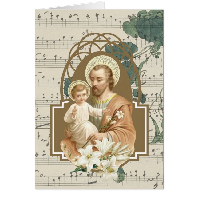 Religiöse St- Josephbaby-Jesus-Musik Vintag (Vorne)