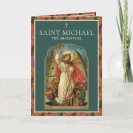 Religiöse St. Michael Archangel Gebet Katholische  Karte