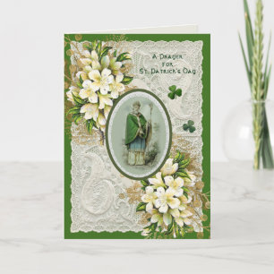 Religiöse St. Patricks Day Gebets-Shamrocks Feier Feiertagskarte