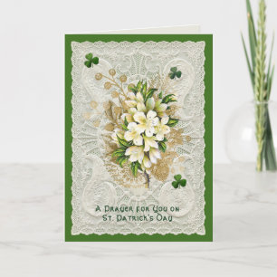 Religiöse St. Patricks Day Gebets-Shamrocks Feiertagskarte
