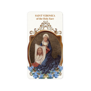 Religiöse St. Veronica des heiligen Gesichts Jesu Adressaufkleber